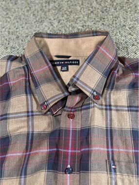 Tommy Hilfiger Men's Plaid Button-Down Shirt XL